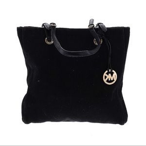 EUC MICHAEL Michael Kors Solid Black Tote Bag Purse